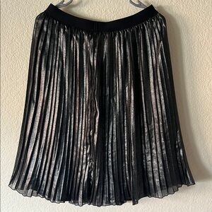 Elegant Black Pleated Skirt